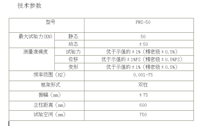 PWS-50電液伺服動(dòng)靜萬(wàn)能試驗機